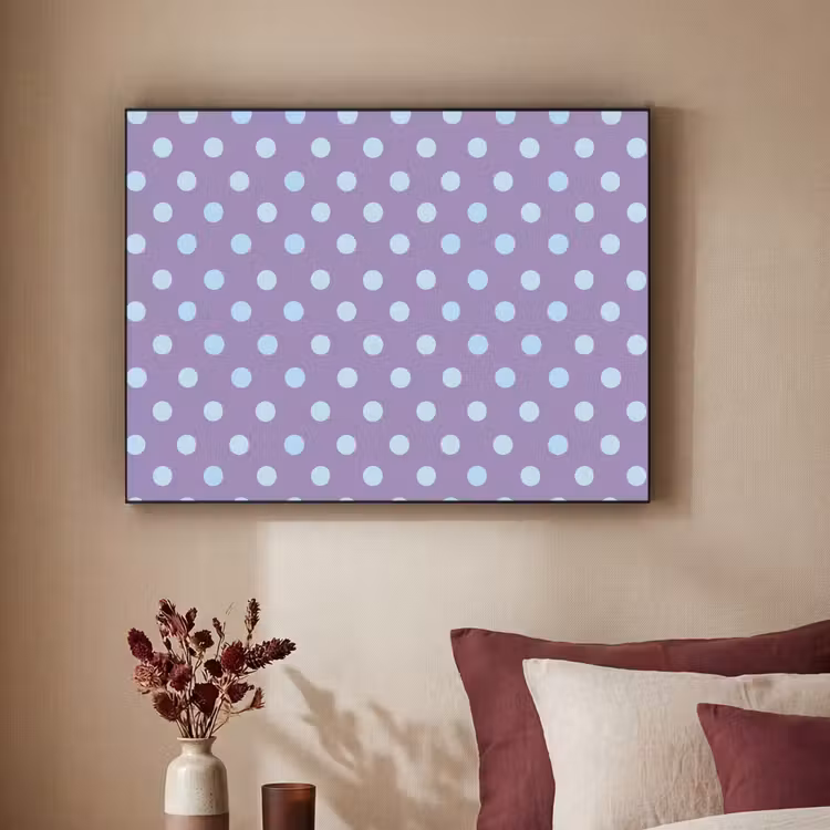 Art Frame - Paars - Blauw - Geometrisch - Stippen - Polka Dot - Patroon — 2