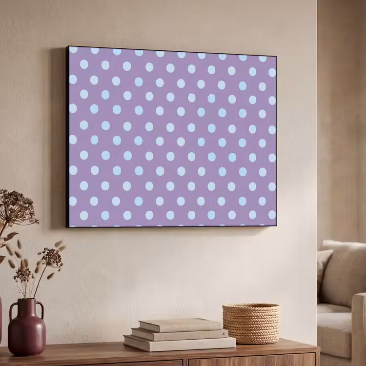 Art Frame - Paars - Blauw - Geometrisch - Stippen - Polka Dot - Patroon — 4