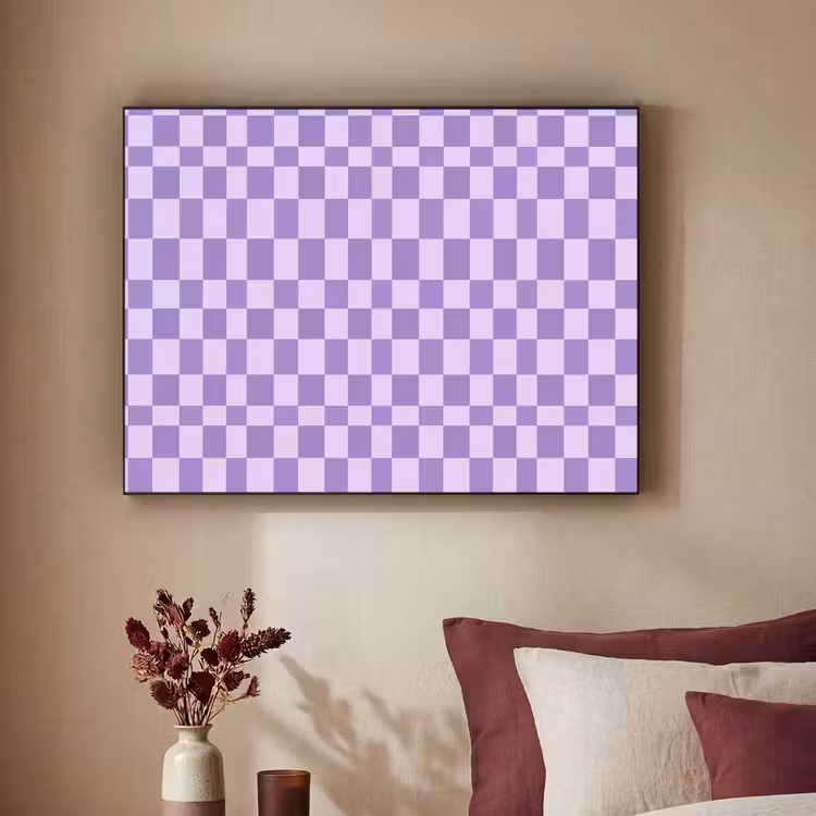 Art Frame - Paars - Geometrisch - Dambord - Blokken - Patroon — 2