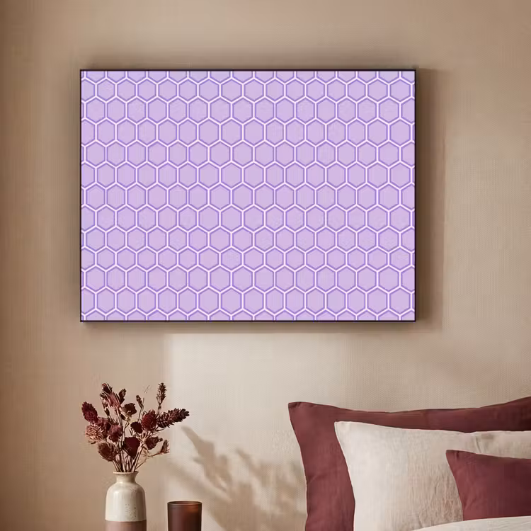 Art Frame - Paars - Geometrisch - Honeycomb - Bijenraat - Patroon — 2