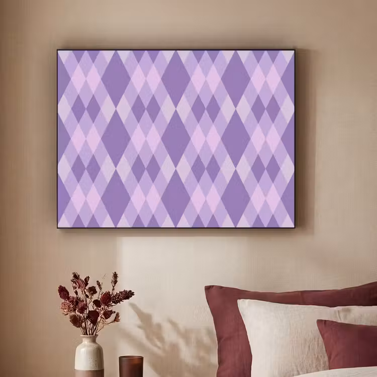 Art Frame - Paars - Geometrisch - Ruiten - Argyle - Patroon — 2