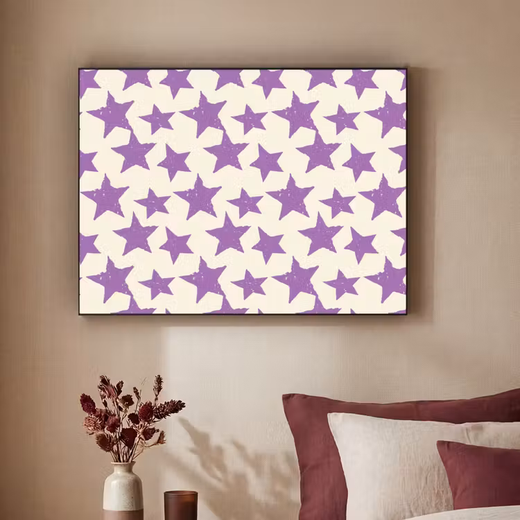 Art Frame - Paars - Geometrisch - Sterren - Stempel - Patroon — 2
