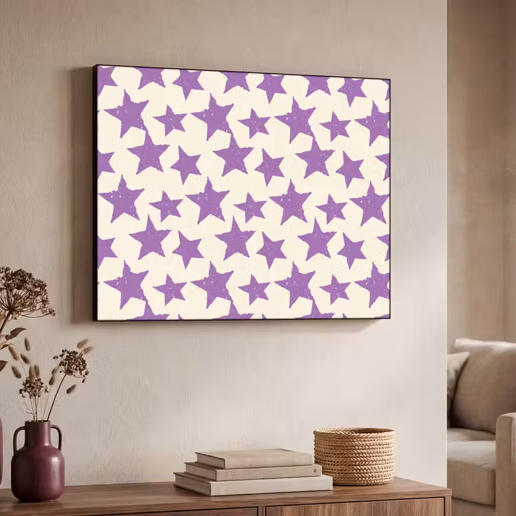 Art Frame - Paars - Geometrisch - Sterren - Stempel - Patroon — 4