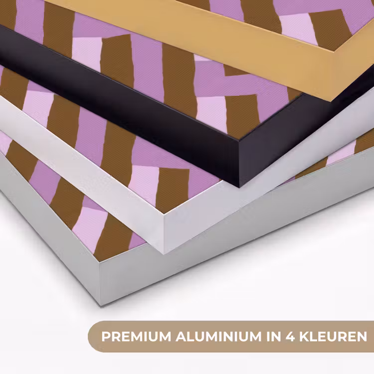 Art Frame - Bruin - Roze - Geometrisch - Meander - Patroon — 5