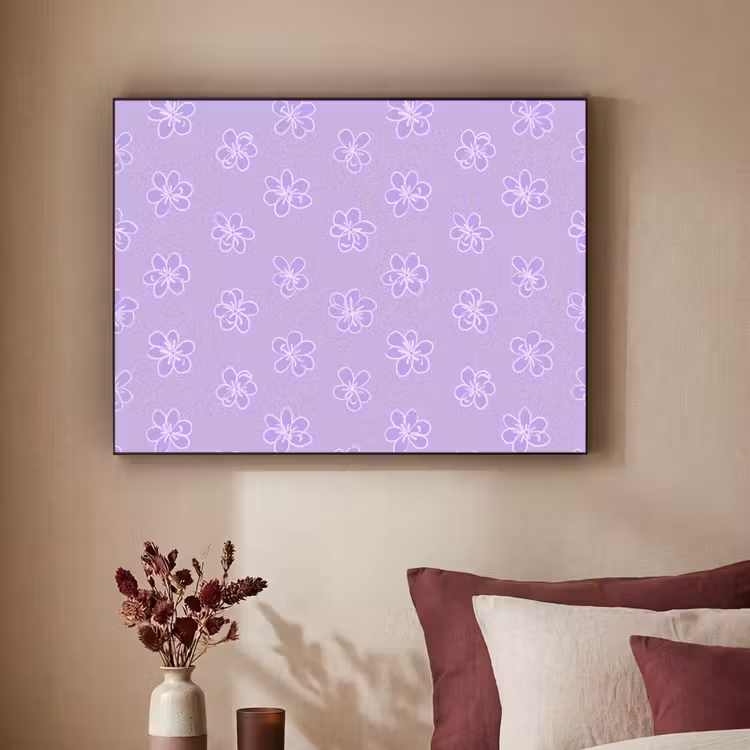 Art Frame - Lila - Botanisch - Bloemen - Handgetekend - Patroon — 2