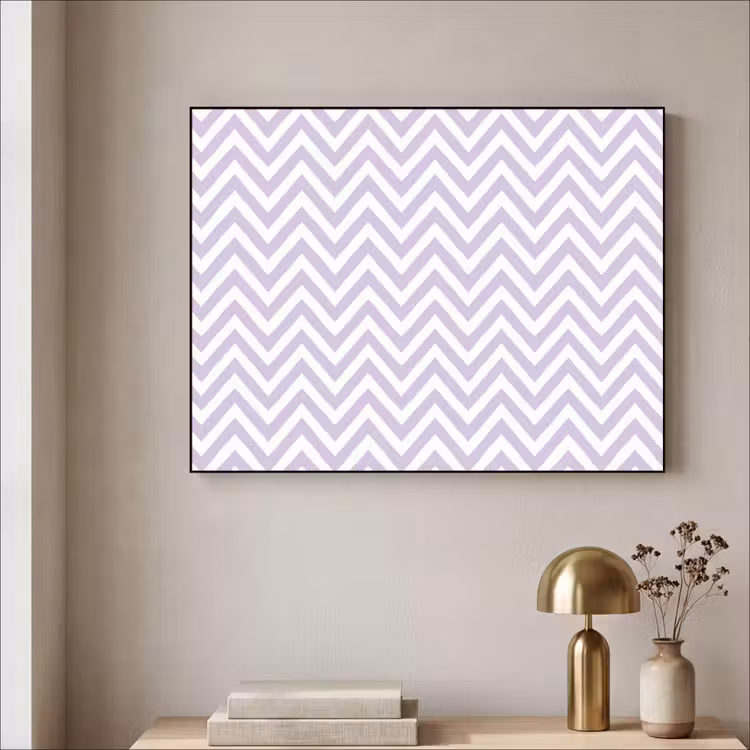Art Frame - Lila - Geometrisch - Chevron - Zigzag - Patroon — 3