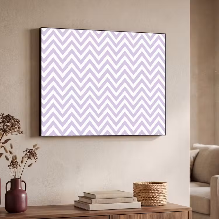 Art Frame - Lila - Geometrisch - Chevron - Zigzag - Patroon — 4