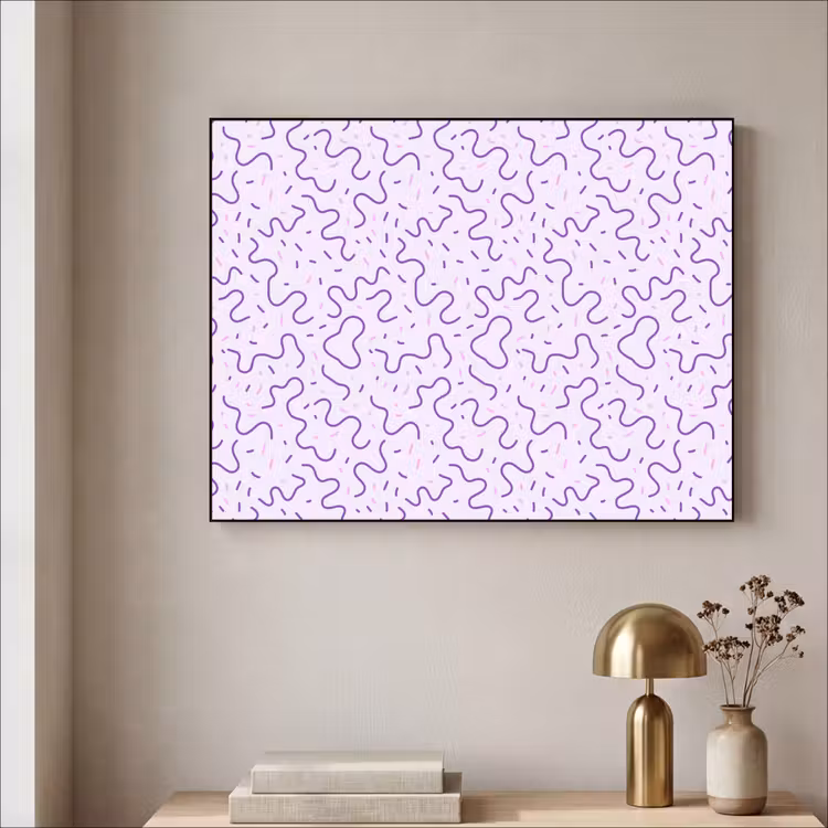 Art Frame - Paars - Abstract - Memphis - Retro - Spikkels - Patroon — 3