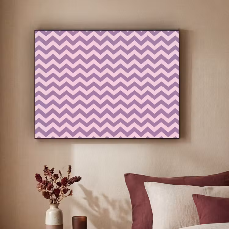 Art Frame - Paars - Roze - Geometrisch - Chevron - Zigzag - Patroon — 2
