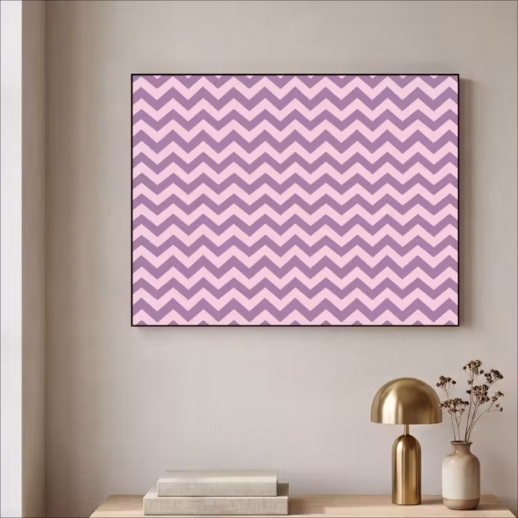 Art Frame - Paars - Roze - Geometrisch - Chevron - Zigzag - Patroon — 3