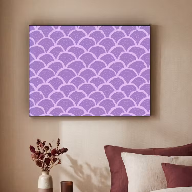 Art Frame - Paars - Schubber - Schelpen - Handgetekend - Patroon — 2