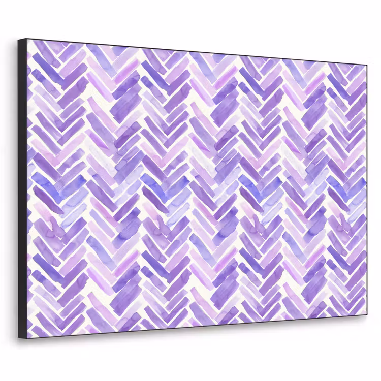 Art Frame - Paars - Visgraat - Aquarel - Penseelstreken - Patroon — 1