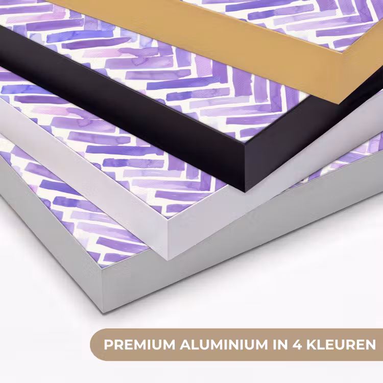 Art Frame - Paars - Visgraat - Aquarel - Penseelstreken - Patroon — 5