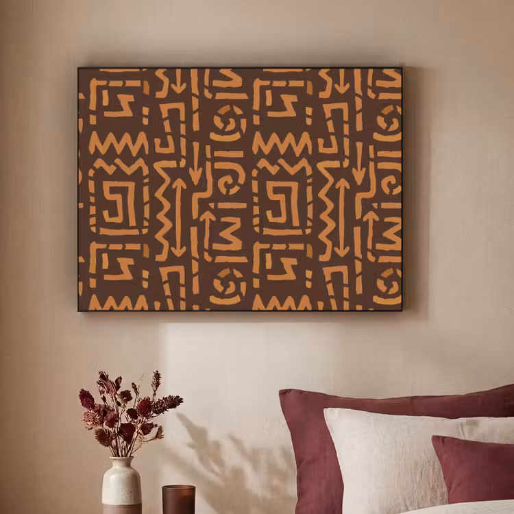 Art Frame - Chocoladebruin - Etnisch - Tribaal - Symbolen — 2