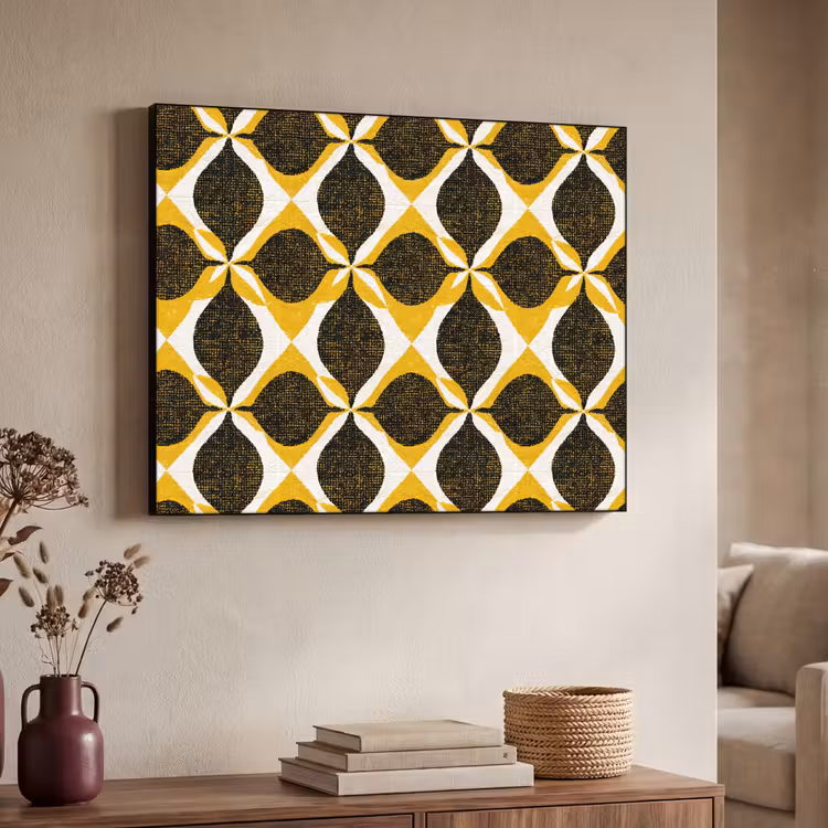 Art Frame - Geel - Zwart - Geometrisch - Retro - Textuur — 4