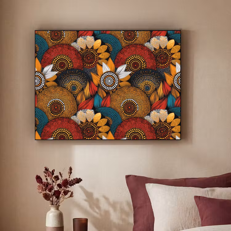 Art Frame - Kleurrijk - Aboriginal - Dot Painting - Botanisch - Patroon — 2
