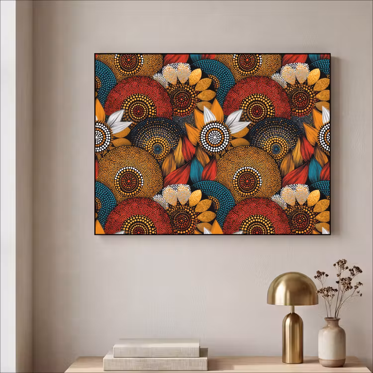 Art Frame - Kleurrijk - Aboriginal - Dot Painting - Botanisch - Patroon — 3