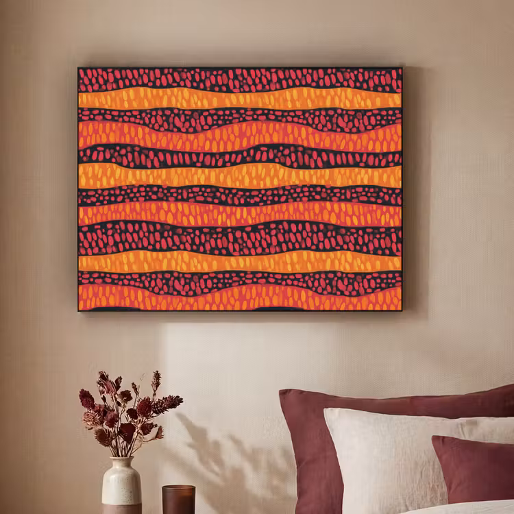 Art Frame - Oranje - Roze - Expressief - Patroon — 2