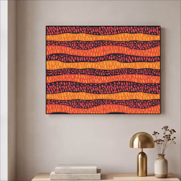 Art Frame - Oranje - Roze - Expressief - Patroon — 3