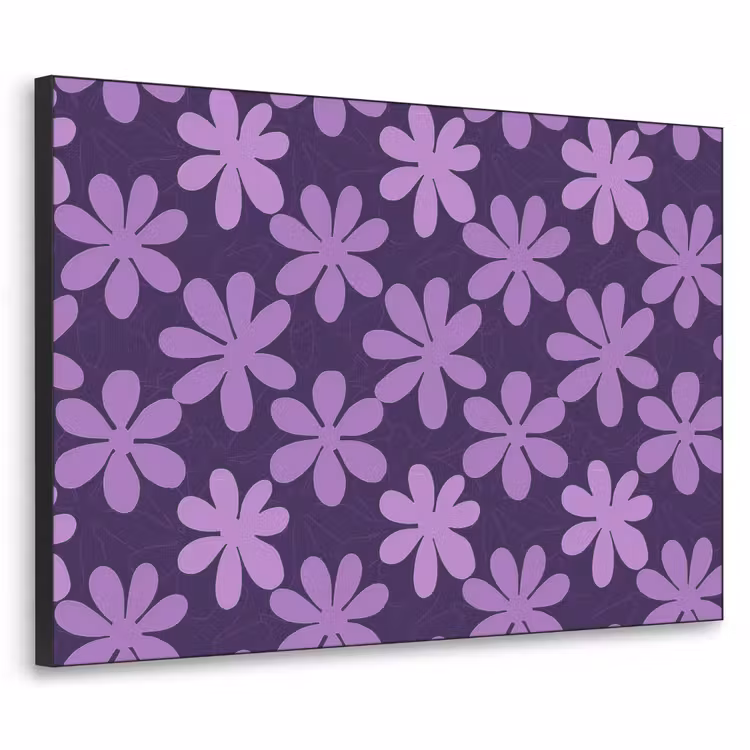 Art Frame - Paars - Botanisch - Bloemen - Retro - Patroon — 1