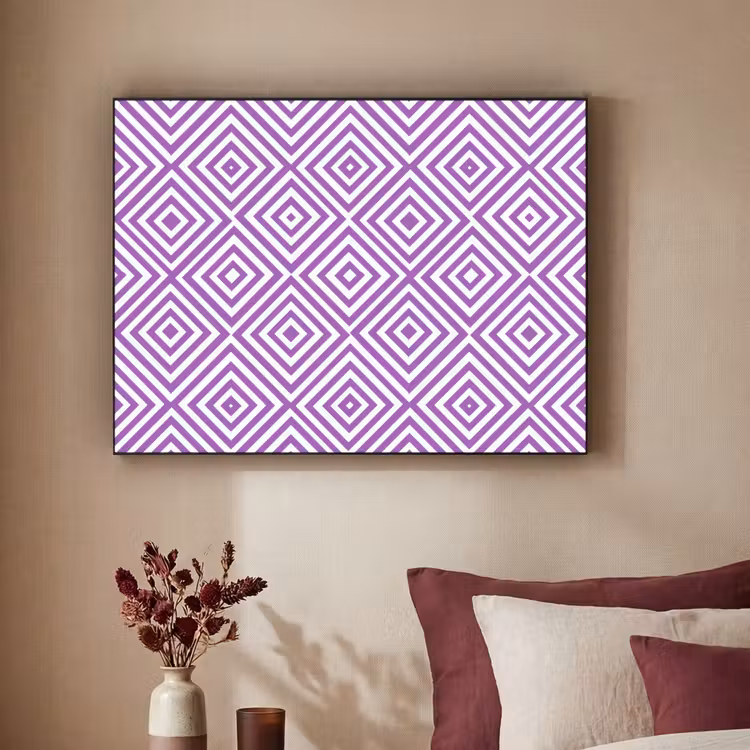 Art Frame - Paars - Geometrisch - Ruiten - Concentrisch - Patroon — 2