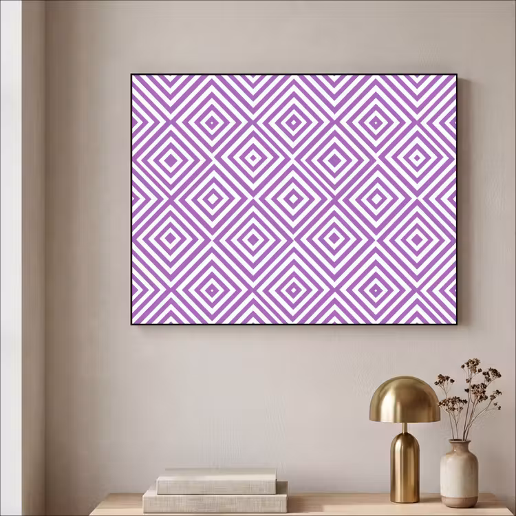 Art Frame - Paars - Geometrisch - Ruiten - Concentrisch - Patroon — 3
