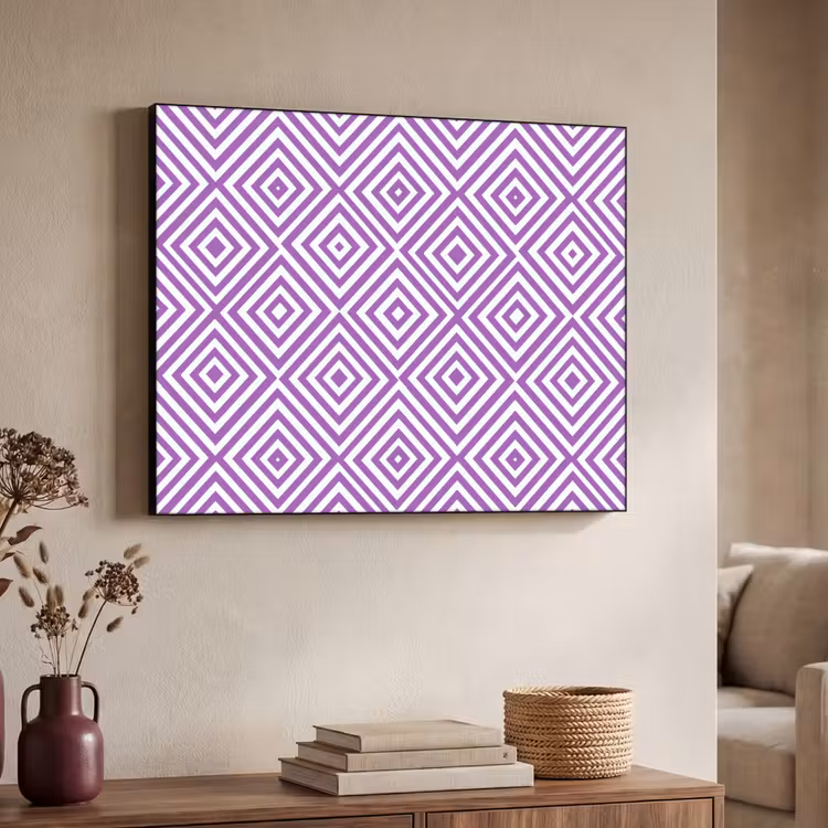 Art Frame - Paars - Geometrisch - Ruiten - Concentrisch - Patroon — 4