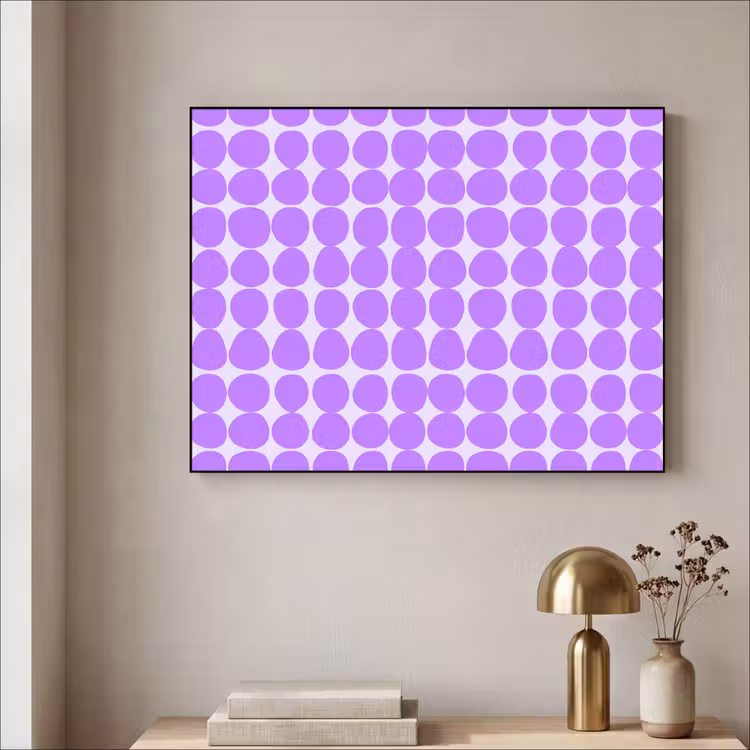 Art Frame - Paars - Geometrisch - Stippen - Polka Dot - Patroon — 3