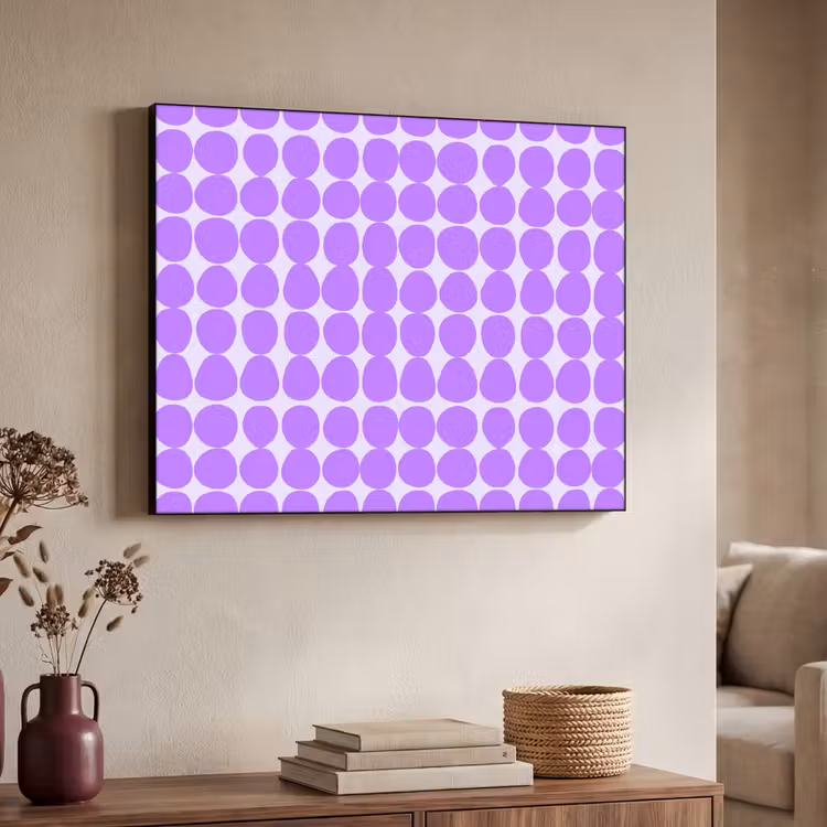 Art Frame - Paars - Geometrisch - Stippen - Polka Dot - Patroon — 4