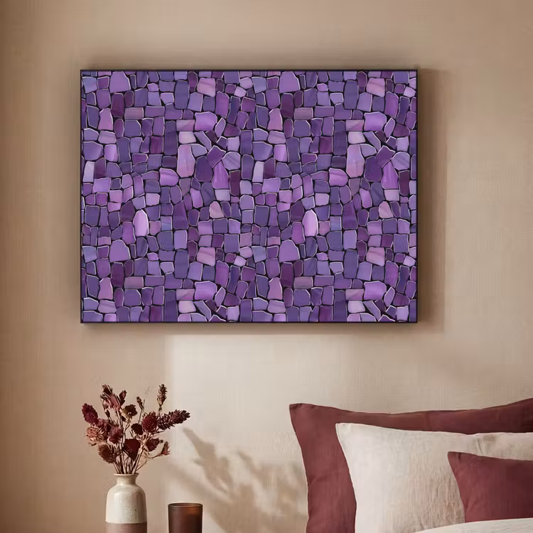 Art Frame - Paars - Mozaïek - Scherven - Steen - Patroon — 2