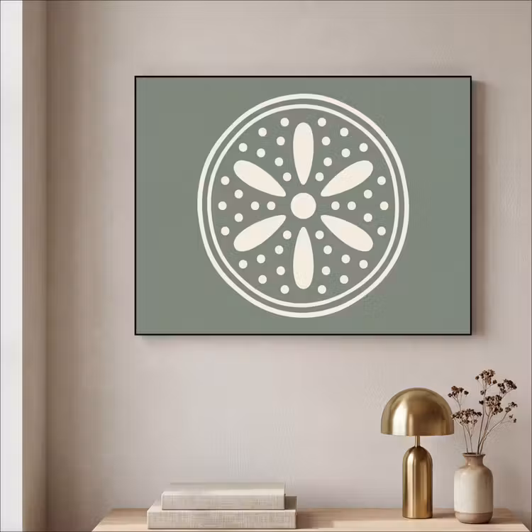 Art Frame - Patroon - Cirkel - Abstract - Groen - Decoratie — 3