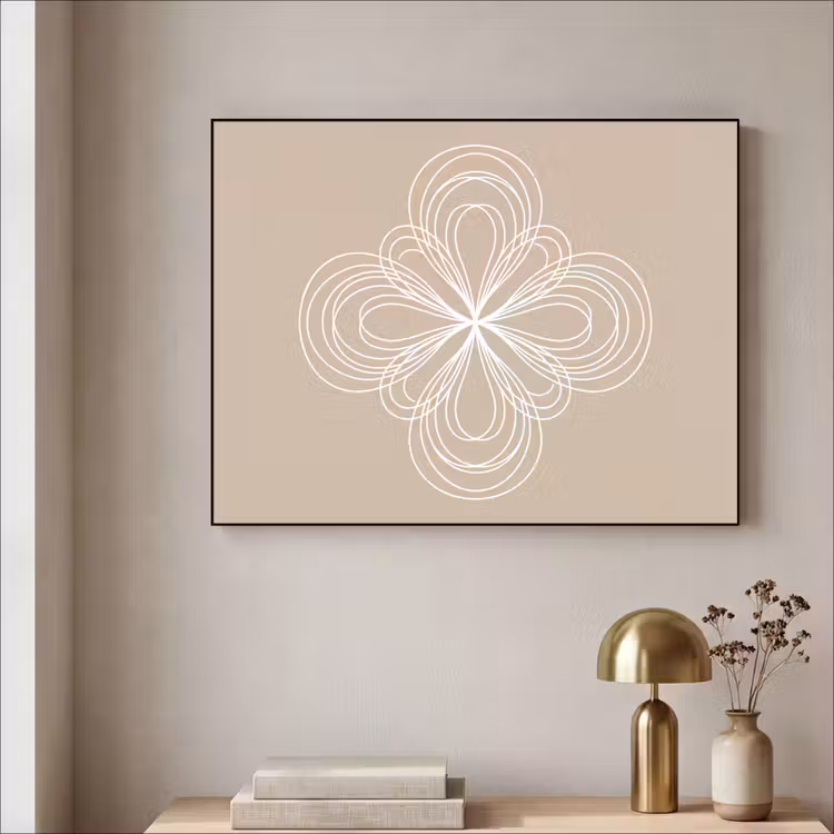 Art Frame - Patroon - Lijnen - Abstract - Minimalistisch - Beige — 3