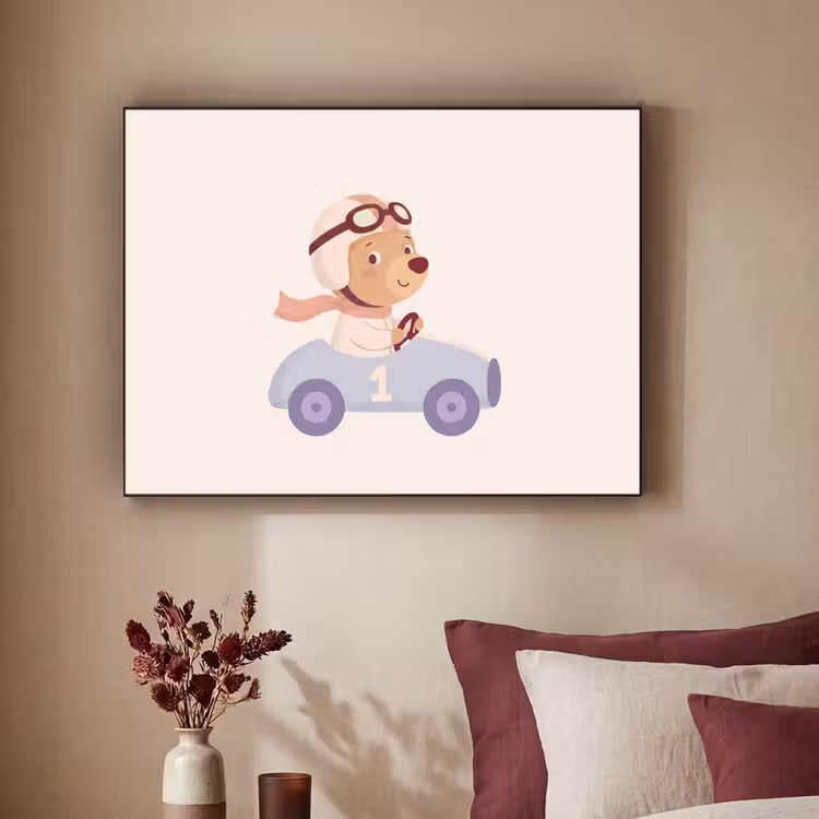 Art Frame - Beer - Auto - Kinderkamer - Cartoon - Speels — 2