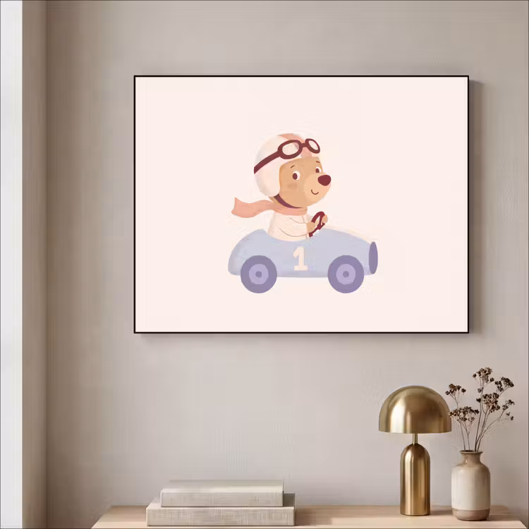 Art Frame - Beer - Auto - Kinderkamer - Cartoon - Speels — 3