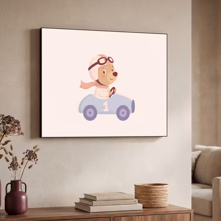 Art Frame - Beer - Auto - Kinderkamer - Cartoon - Speels — 4