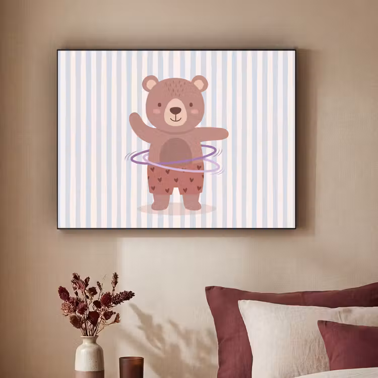 Art Frame - Beer - Hoepel - Kinderkamer - Illustratie - Bruin — 2