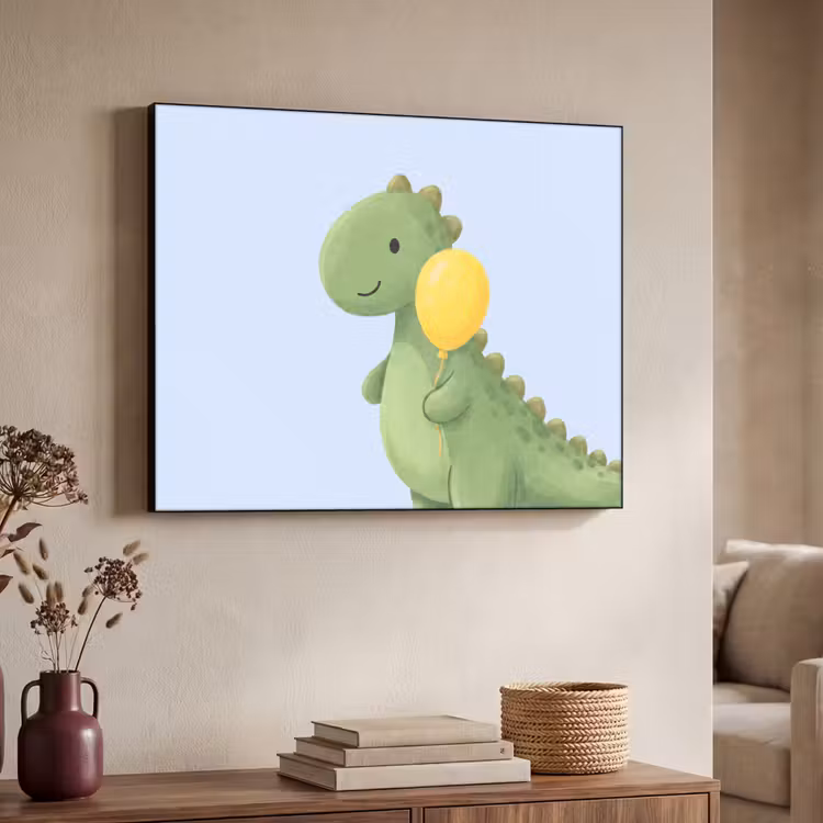 Art Frame - Dinosaurus - Ballon - Kinderkamer - Illustratie - Groen — 4