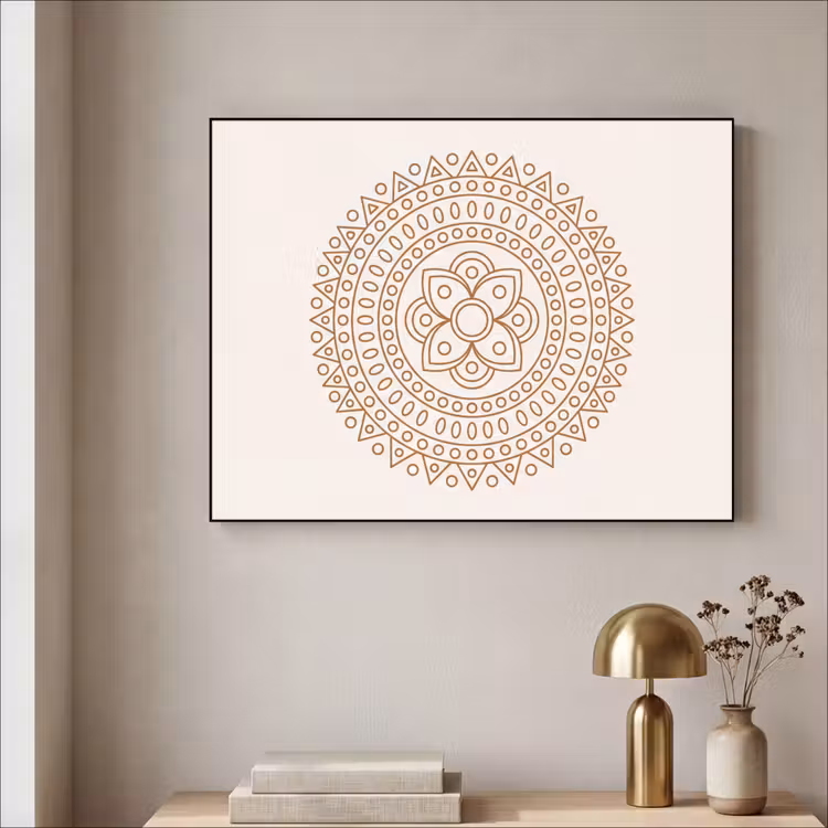 Art Frame - Mandala - Geometrisch - Abstract - Oosters - Bruin — 3