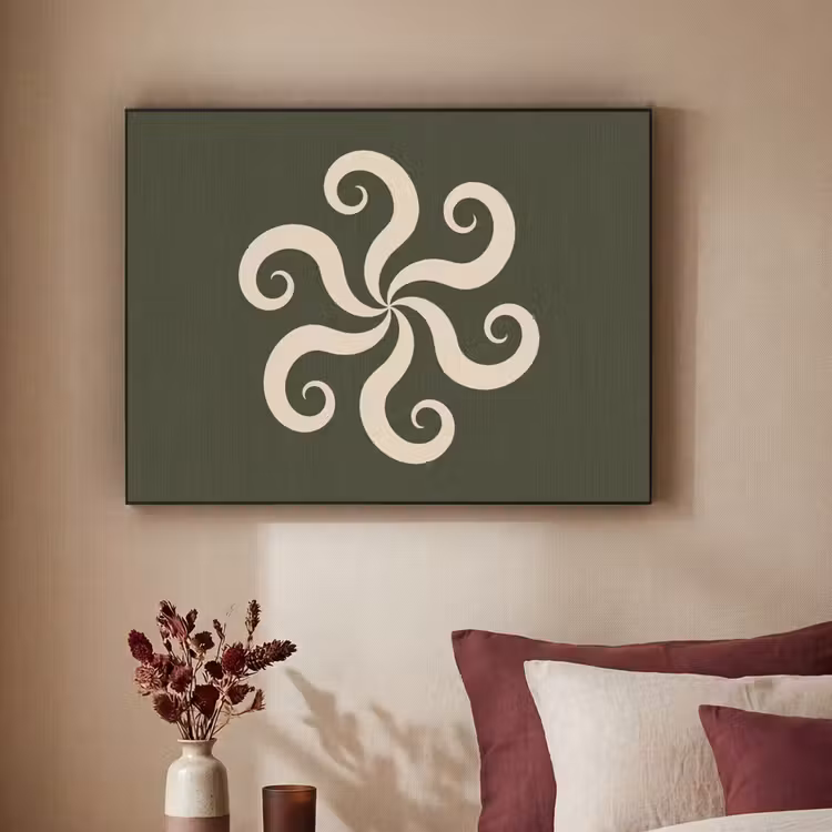Art Frame - Patroon - Spiraal - Abstract - Modern - Groen — 2