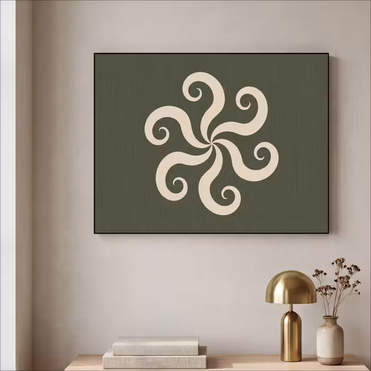 Art Frame - Patroon - Spiraal - Abstract - Modern - Groen — 3