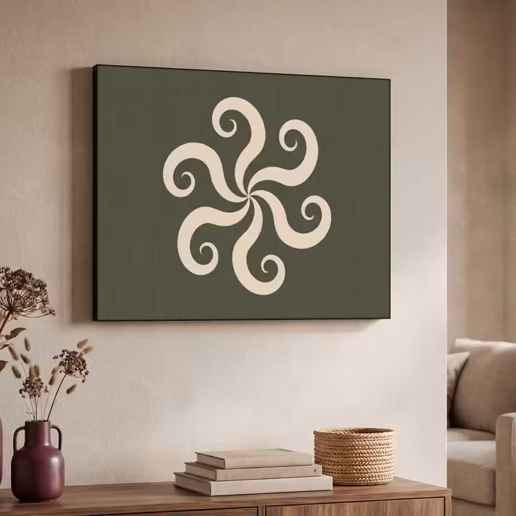 Art Frame - Patroon - Spiraal - Abstract - Modern - Groen — 4