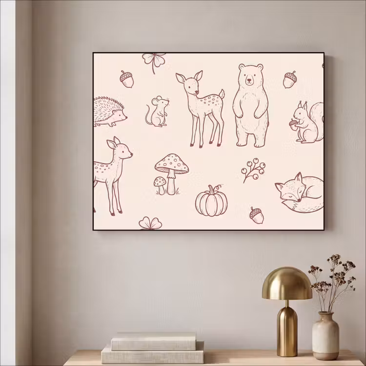 Art Frame - Dieren - Bos - Natuur - Schets - Patroon — 3