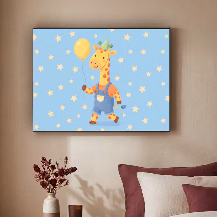 Art Frame - Dieren - Giraffe - Ballon - Feest - Kinderkamer — 2