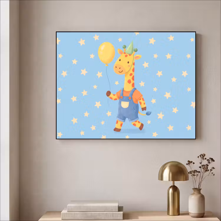 Art Frame - Dieren - Giraffe - Ballon - Feest - Kinderkamer — 3