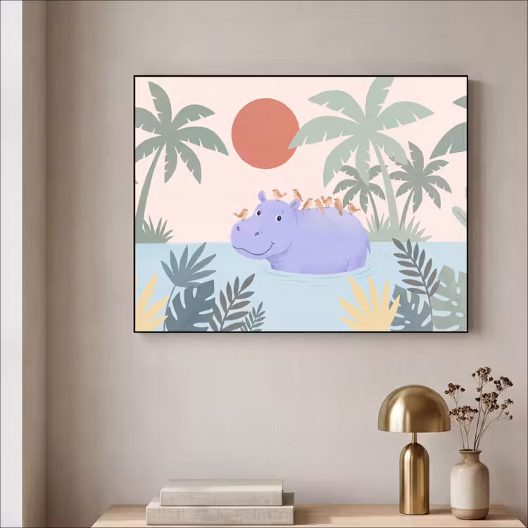 Art Frame - Dieren - Vogel - Water - Natuur - Illustratie — 3
