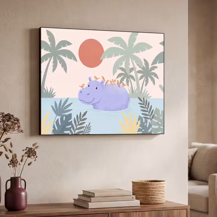 Art Frame - Dieren - Vogel - Water - Natuur - Illustratie — 4