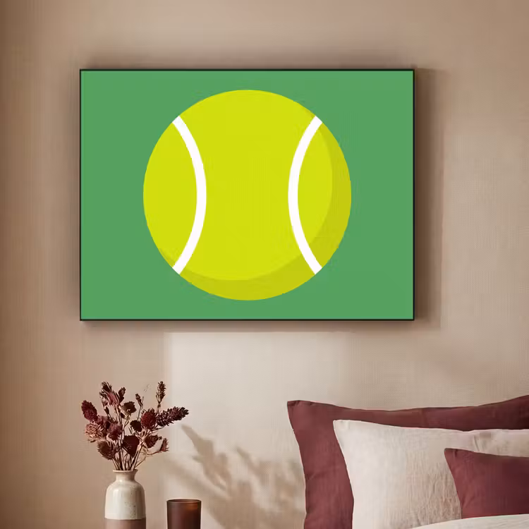 Art Frame - Bal - Geel - Sport - Groen - Illustratie — 2