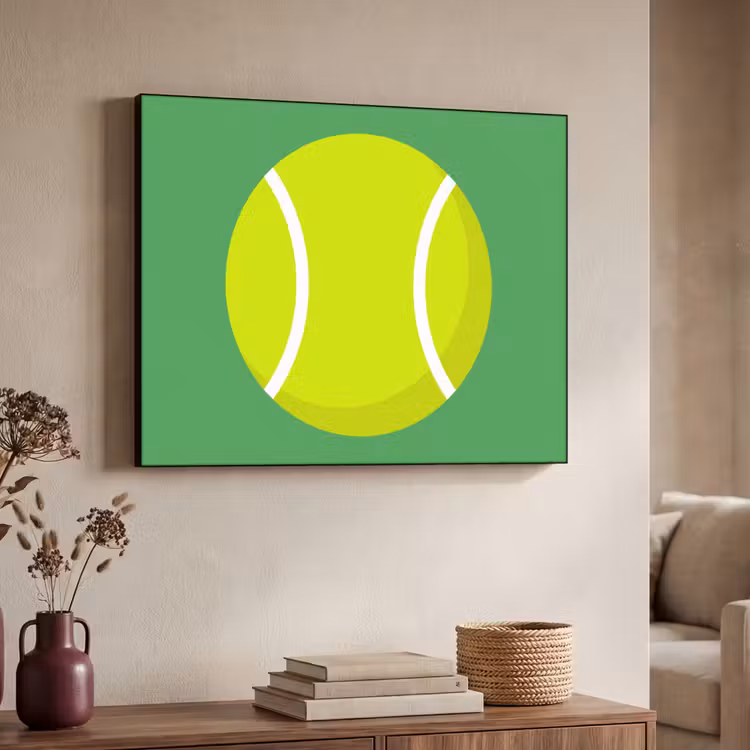 Art Frame - Bal - Geel - Sport - Groen - Illustratie — 4