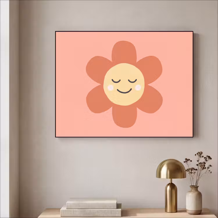 Art Frame - Bloemen - Tekenfilm - Kind - Roze — 3