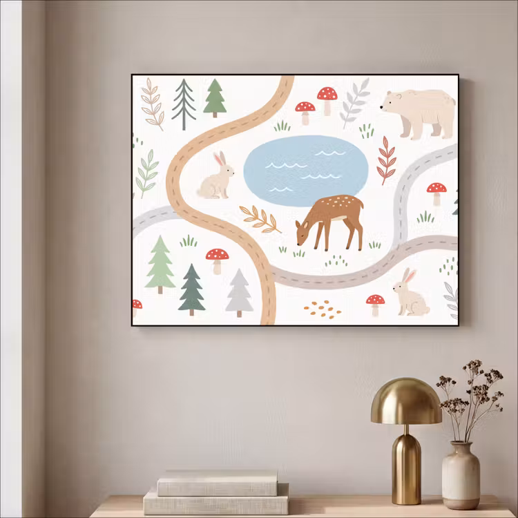 Art Frame - Dieren - Bos - Illustratie — 3